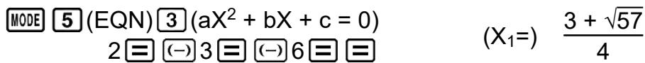 CASIO fx-115ES PLUS (2nd edition / NATURAL-V.P.A.M.) - Exemples de calculs en mode EQN - 13