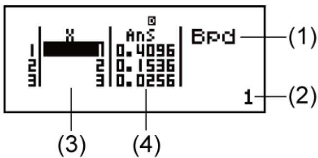CASIO fx-115ES PLUS (2nd edition / NATURAL-V.P.A.M.) - Écran list (binomial PD, binomial CD, poisson PD, poisson CD) - 1