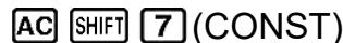CASIO fx-115ES PLUS (2nd edition / NATURAL-V.P.A.M.) - Constantes scientifiques - 1