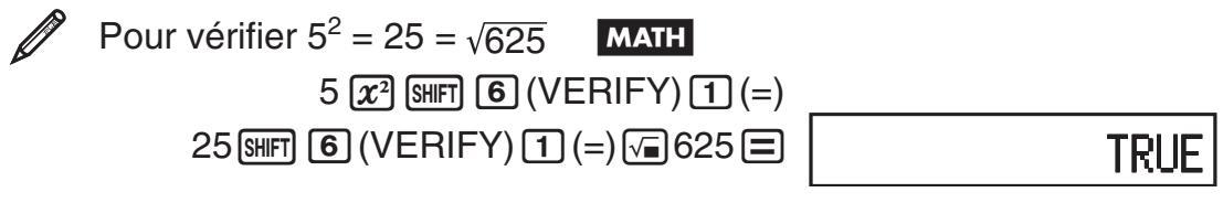 CASIO fx-115ES PLUS - Examples de calculs en Mode VERIFY - 3