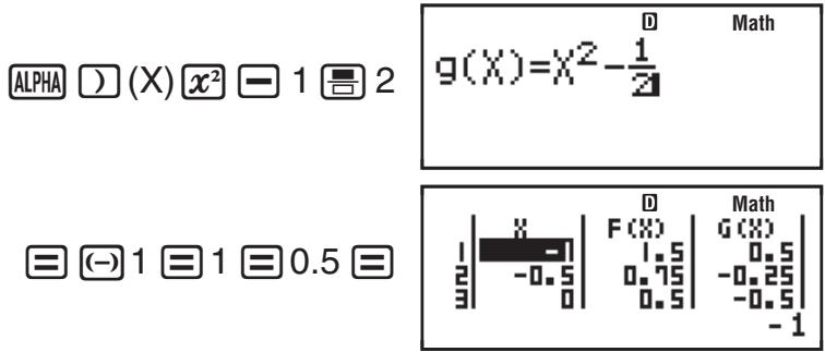 CASIO fx-115ES PLUS - Création d'un tableau numérique à partir de deux fonctions (TABLE) - 5