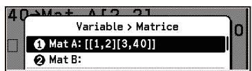CASIO GRAPH MATH+ - Attribuer (écraser) une valeur à un élément spécifique d'une variable matricière - 2