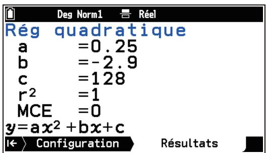CASIO GRAPH MATH+ - Informations sur le modele de regression - 1