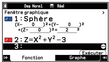 CASIO GRAPH MATH+ - Utilisation d'une fonction saisie manuellement pour tracer un graphique - 3