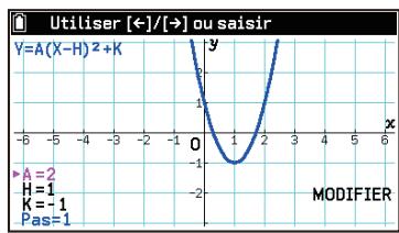 CASIO GRAPH MATH+ - Modification d'un graphique (Modifier) - 2