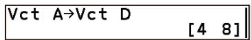 CASIO GRAPH MATH+ - Pour attribuer une variable vectorielle à une autre variable vectorielle - 1