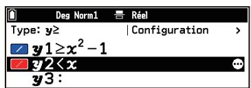 CASIO GRAPH MATH+ - Saisir des inégalités et configurer les réglages de replissage - 1