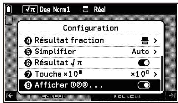 CASIO GRAPH MATH+ - Exemple d'opérations de menu à l'aide des numérios d'options - 2