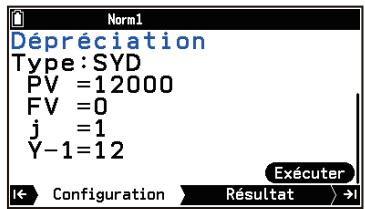 CASIO GRAPH MATH+ - Exemple 2 (Dépréciation) : - 2