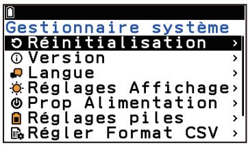 CASIO GRAPH MATH+ - Menu Gestionnaire système - 1
