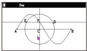 CASIO GRAPH MATH+ - Example 2 : Pour tracer une courbe sinusoidale à l'aide de Tracer - 3