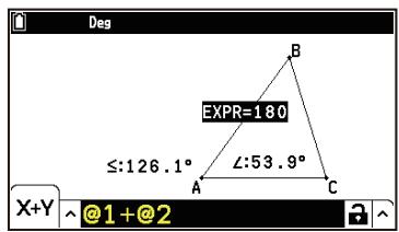 CASIO GRAPH MATH+ - Affichage du résultat d'un calcul utilisant des valeurs de mesure à l'écran - 3