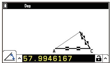 CASIO GRAPH MATH+ - Spécifier et verrouiller la mesure d'un angle d'un triangle - 1