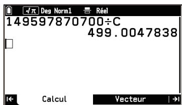 CASIO GRAPH MATH+ - Utilisation d'une constante physique dans un calcul - 2