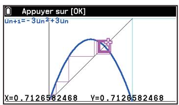 CASIO GRAPH MATH+ - Utilisation de Toile d'araignée pour vérifier la convergence ou la divergence d'une suite numérique - 1