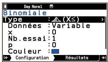 CASIO GRAPH MATH+ - Étape 2 : Saisissez les paramètres (onglet Configuration). - 1