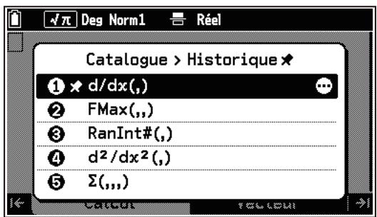 CASIO GRAPH MATH+ - Épinglage de l'histoire des saisies - 1