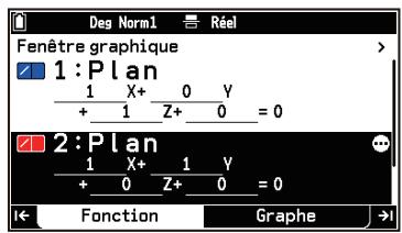 CASIO GRAPH MATH+ - Détermination de l'intersection de droites ou de plans - 3