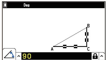 CASIO GRAPH MATH+ - Spécifier et verrouiller la mesure d'un angle d'un triangle - 2