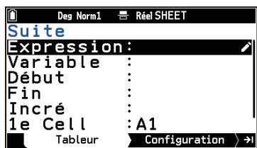 CASIO GRAPH MATH+ - Pour replir une colonne de cellules avec une série numérique (Suite) - 1