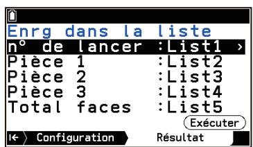 CASIO GRAPH MATH+ - Pour stocker les résultats de la simulation dans une liste de variables - 1