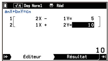 CASIO GRAPH MATH+ - Résolution d'équations linéaires simultanées - 2