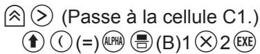 CASIO GRAPH MATH+ - Saisie de données dans une cellule - 7