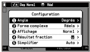 CASIO GRAPH MATH+ - Exemple d'opérations de menu à l'aide des numérios d'options - 1