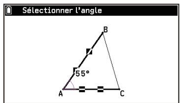 CASIO GRAPH MATH+ - Joindre une mesure d'angle à une figure - 1