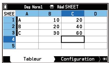 CASIO GRAPH MATH+ - Saisie de données dans une cellule - 10