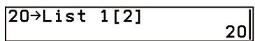CASIO GRAPH MATH+ - Attribuer (écraser) une valeur à un élément spécifique d'une variable de liste - 1
