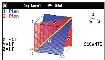 CASIO GRAPH MATH+ - Détermination de l'intersection de droites ou de plans - 4