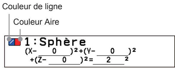 CASIO GRAPH MATH+ - Réglages du tracage du graphique (Couleur de ligne, Couleur Aire) - 1