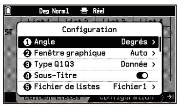 CASIO GRAPH MATH+ - Opérations dans les menus et les boîtes de dialogue (à l'aide des numérios d'options) - 1
