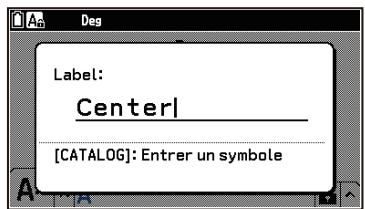 CASIO GRAPH MATH+ - Modification d'une étiquette ou ajout d'un nom à un objet - 2