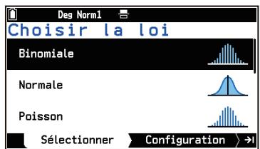 CASIO GRAPH MATH+ - Étape 1 : Sélectionnez une distribution (onglet Sélectionner). - 1