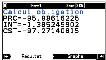 CASIO GRAPH MATH+ - Example 3 (Calcul obligation) : - 3