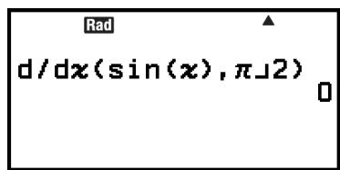 CASIO GRAPH LIGHT - Exemple de calcul de dérivé - 2