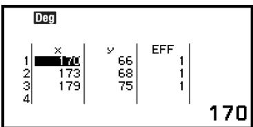 CASIO GRAPH LIGHT - Exemple 2 : Pour trier les données saisies dans l'exemple 1 (page 78) - 2