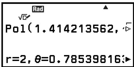 CASIO GRAPH LIGHT - Indicateur « Plus » de l'expression saisie et du résultat du calcul (▶, [>) - 1