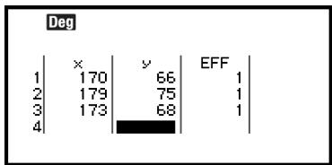 CASIO GRAPH LIGHT - Exemple 2 : Pour trier les données saisies dans l'exemple 1 (page 78) - 1