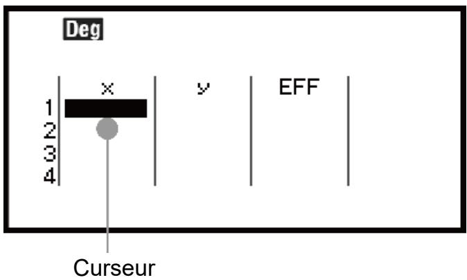 CASIO GRAPH LIGHT - Règles pour la saisie de données d'échantillon dans l'éditeur statistique - 1