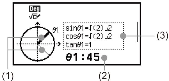 CASIO GRAPH LIGHT - Écrans de graphique CercleTrigo et Demi-cercle - 1