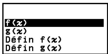 CASIO GRAPH LIGHT - Enregistrement et utilisation des équations de définition pour f(x) et g(x) - 1