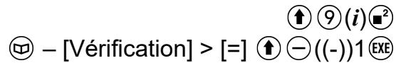 CASIO GRAPH LIGHT - Exemple 10 : Détérminer si i^2 = -1 est vrai - 1