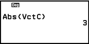 CASIO GRAPH LIGHT - Exemple 7 : Pour obtenir les valeurs absolues de VctC - 1
