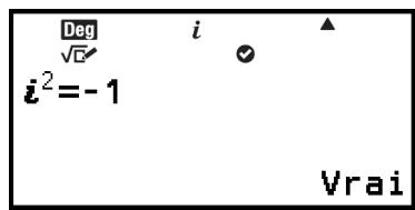 CASIO GRAPH LIGHT - Exemple 10 : Détérminer si i^2 = -1 est vrai - 2