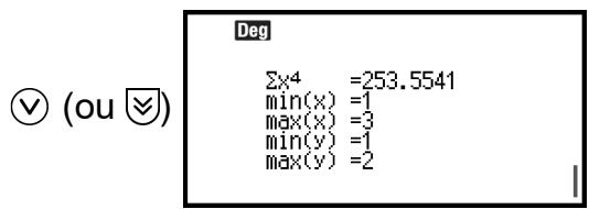 CASIO GRAPH LIGHT - Affichage des résultats de calcul statistique à deux variables - 7