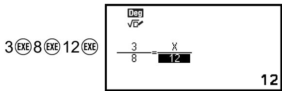 CASIO GRAPH LIGHT - Procedure générale pour exécuter un calcul de rapport - 1