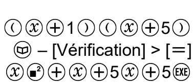 CASIO GRAPH LIGHT - Opération de vérification séquentière sur le côté droit d'une expression - 1